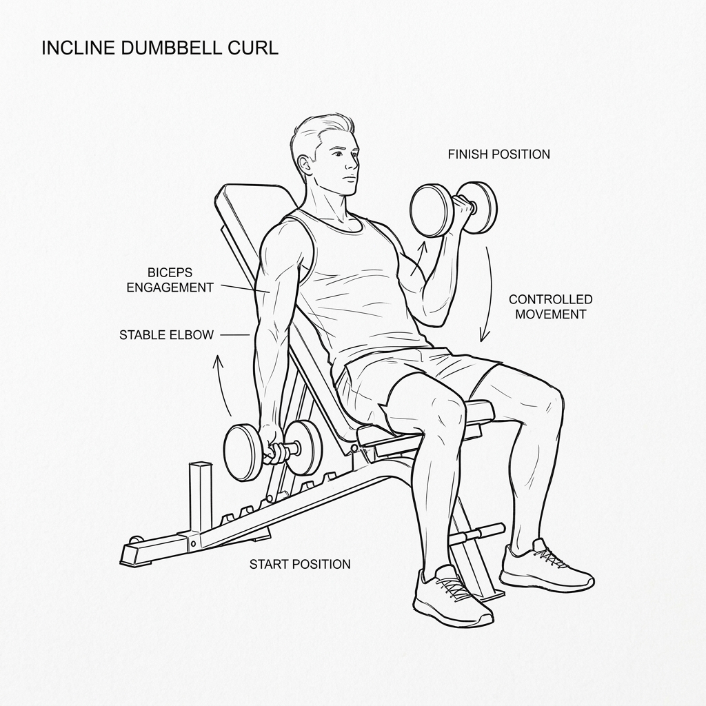 Incline Dumbbell Curls